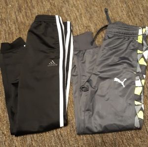 Boys Adidas and puma pants joggers